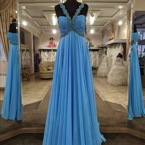 Sherri Hill dress Blue Prom Size 8 - Worn 1 time